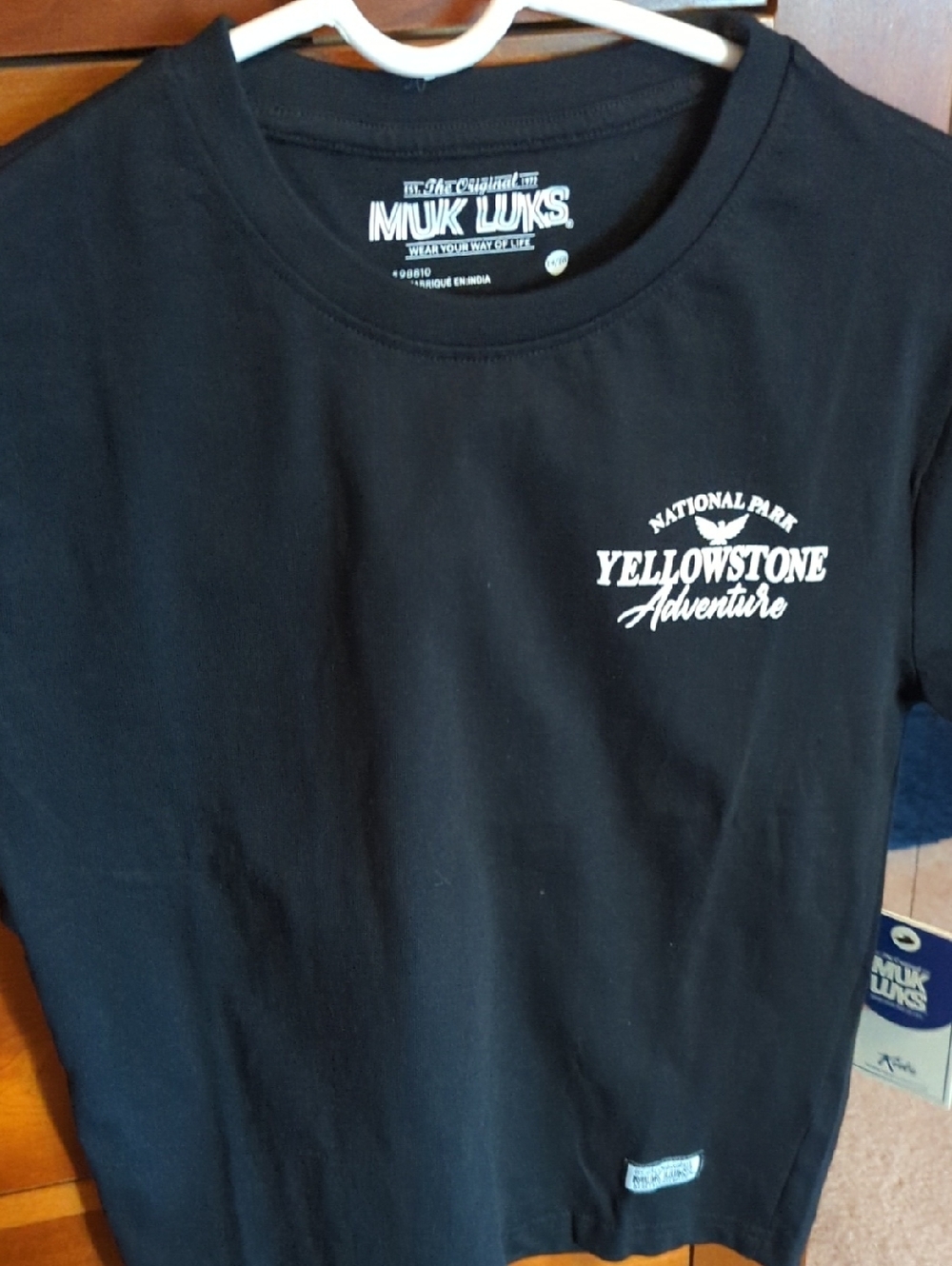 Muk Luks Black Yellowstone Adventure Graphic Tee. Size 14/16. Boys Or Girls New